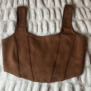 Brown corset top